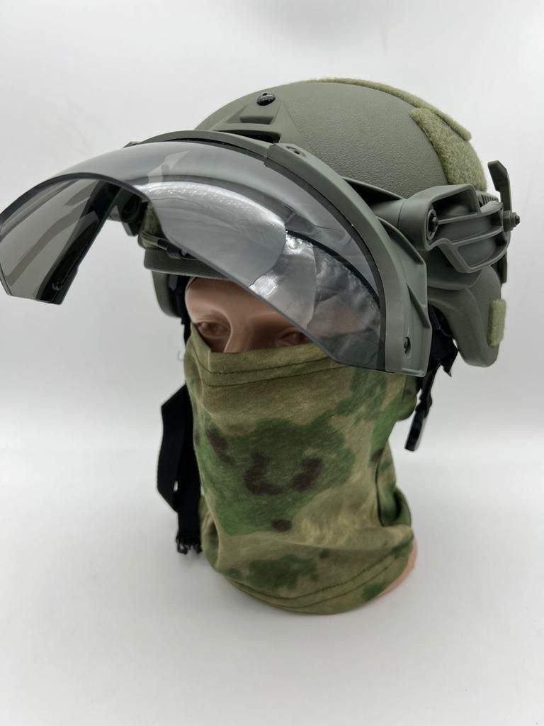 Откидные тактические нашлемные очки с креплением для шлема - фото 2