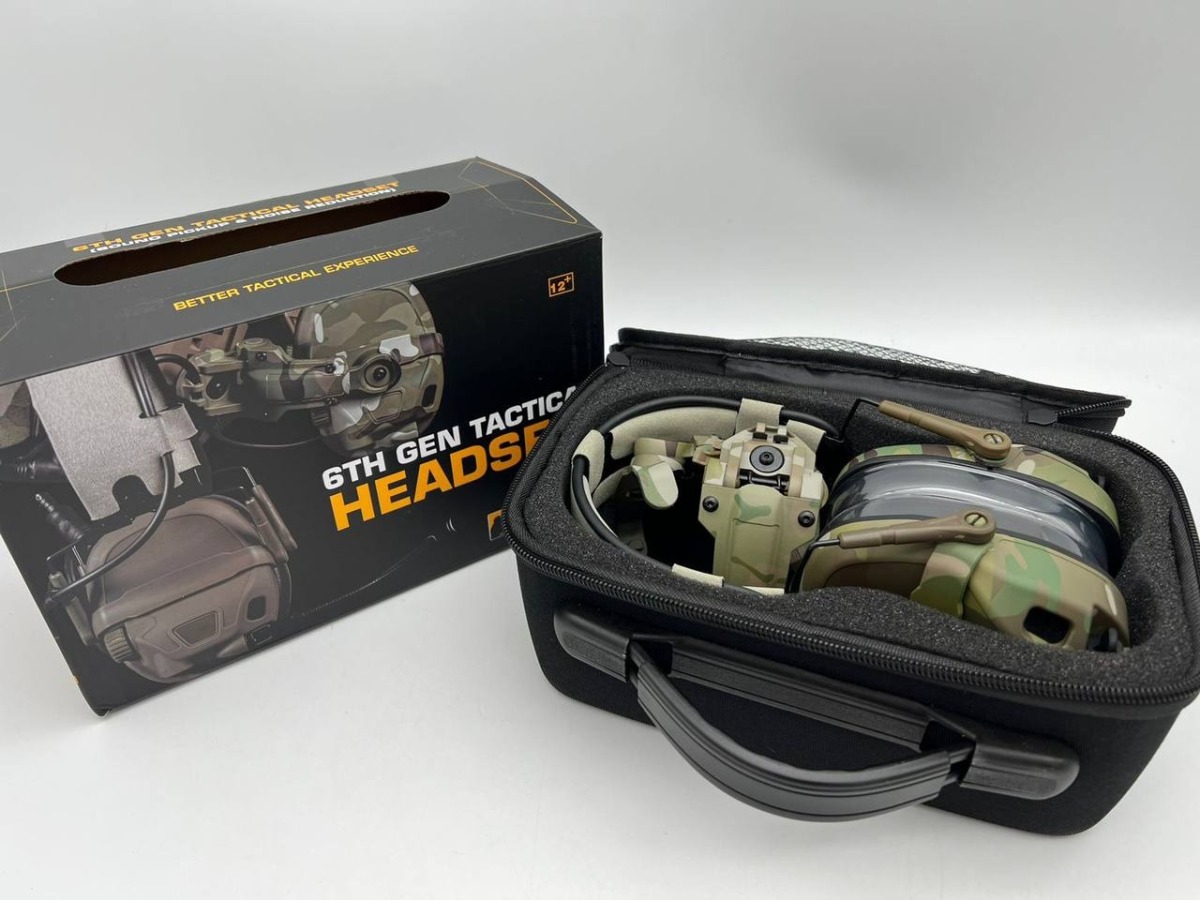 Наушники активные 6TH Gen Tactical Headset мультикам