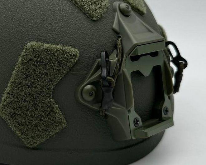 Шлем тактический СВМПЭ Fast Ops Core Венди без ушей олива - фото 4